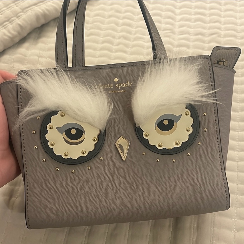 Kate Spade Gray Owl Satchel